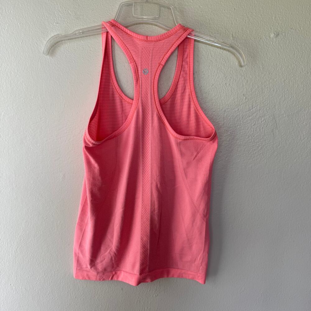 Lululemon Swiftly Tech Racerback, coral-pink shade seamless size 8 - Picture 7 of 9
